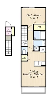 ライツェントヴィラ【2階】の間取り