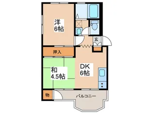 京王淵野辺マンションC【5階】の間取り