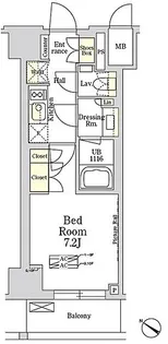 THE CLASS MINAMIAZABU【9階】の間取り