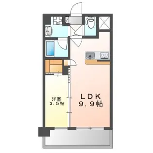 Aura(アウラ)吹田元町【2階】の間取り