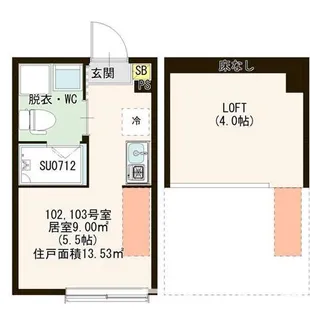 Dios-Cola デザイナーズ【1階】の間取り