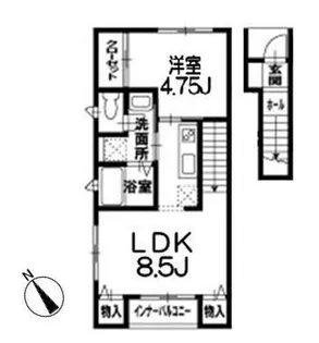 カサブランカ吉祥寺【2階】の間取り