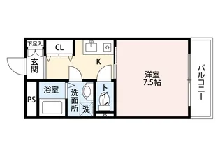 ラシーヌ上本町【4階】の間取り