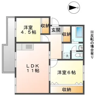 BLUE SKY ONE明野2番館【1階】の間取り