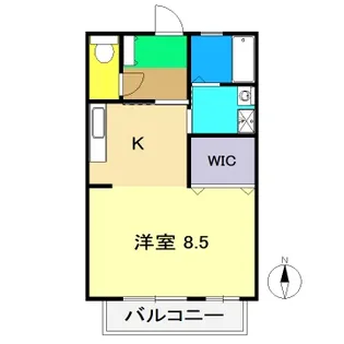 大和ハイツ II【2階】の間取り
