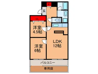 マイライフ鷹【1階】の間取り