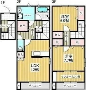 APTセレーナA棟【2階】の間取り
