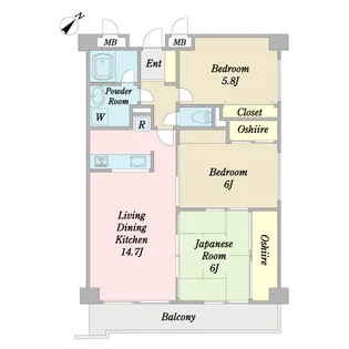 プロシード瑞江【4階】の間取り