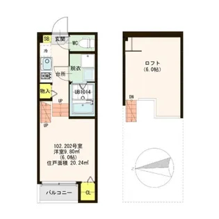ハーモニーテラス醍醐新開【1階】の間取り