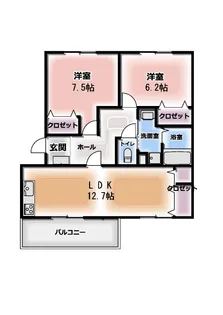 ニューエルディム戸祭【3階】の間取り