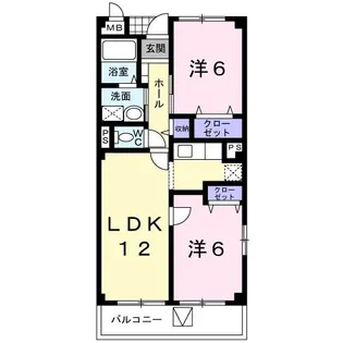 シャト-メルヴェイユ【3階】の間取り
