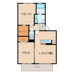 リュミエール・ソレール【1階】の間取り