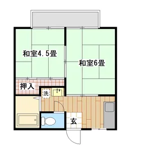 ハイツびんご【2階】の間取り
