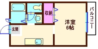 ヴァリューハクラク【2階】の間取り