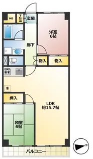 エンゼルハイム城東公園【5階】の間取り