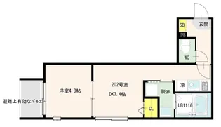 Seasons Terrace五反野【2階】の間取り