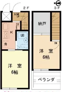 スズキパル下柚木【2階】の間取り