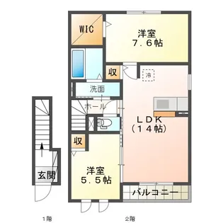 ライプン【2階】の間取り
