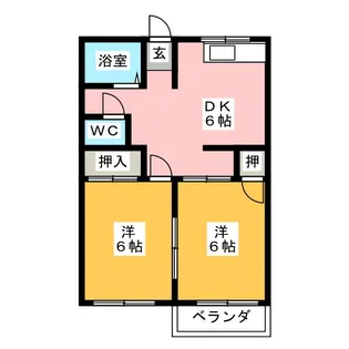 フレグランスB【2階】の間取り