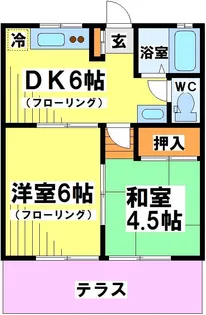 ボーセンフラット【1階】の間取り