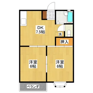 ホワイトパレス【2階】の間取り