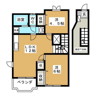 ピュアハウス B【2階】の間取り