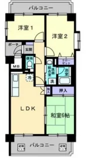 ヴェルデコート矢賀【2階】の間取り