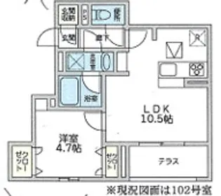 ブラウネスハイム南馬込【2階】の間取り