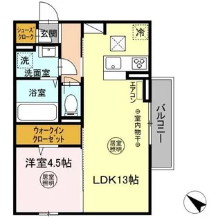 ウエスト・パーク C【1階】の間取り