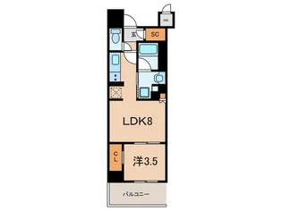 リビオシティ神戸名谷【6階】の間取り