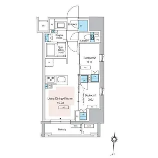 プレディアコート錦糸町スカイビュー【3階】の間取り