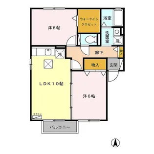 セジュールウィルモアマリ【2階】の間取り