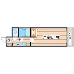 テルシノ北仙台【1階】の間取り