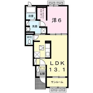 グリーンパークII【1階】の間取り