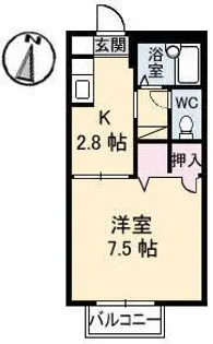 サニーハイツMARU【2階】の間取り