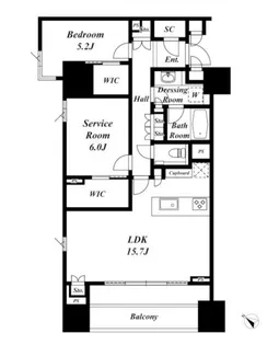 パークホームズ渋谷松濤【4階】の間取り