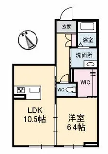 シャーメゾン新町【1階】の間取り