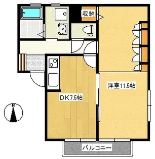 フェリチタイン・カーザ D棟【2階】の間取り