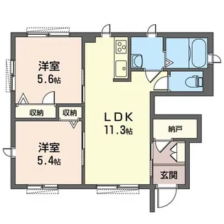 シャーメゾン都筑【1階】の間取り