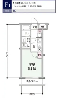スカイコート戸越【1階】の間取り