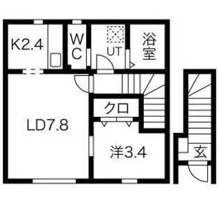 RELAIR(リレア)新桜町【2階】の間取り