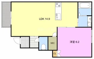 La vie 坪井町【1階】の間取り