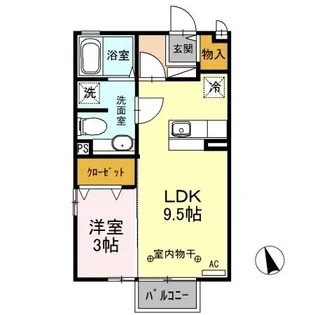 モナリエ富士見ヶ丘【2階】の間取り