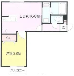 ラシーネ中丸【2階】の間取り