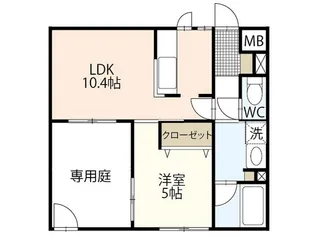 プランドール中筋【2階】の間取り
