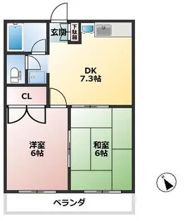 サンハイツ天野II【2階】の間取り