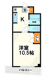 シャンブルPK【3階】の間取り