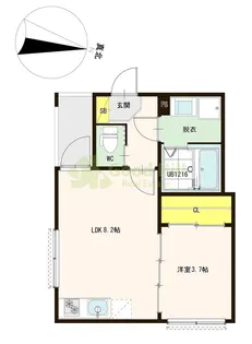 Jewel Cout三国【2階】の間取り