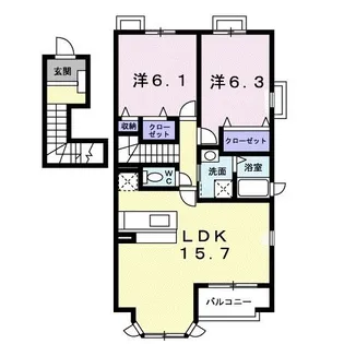 アメニティ・C【2階】の間取り