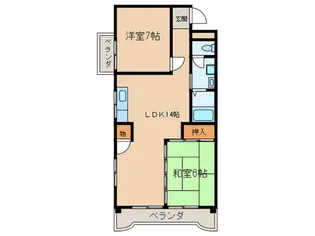 カルチャ-八竜【3階】の間取り